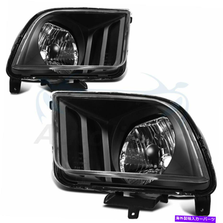 USヘッドライト フィット05-09フォードマスタングヘッドライトアセンブリ交換ヘッドランプブラックハウジング Fits 05-09 Ford Mustang Headlights Assembly Replacement Headlamps Black Housing【並行輸入品】 35,688円