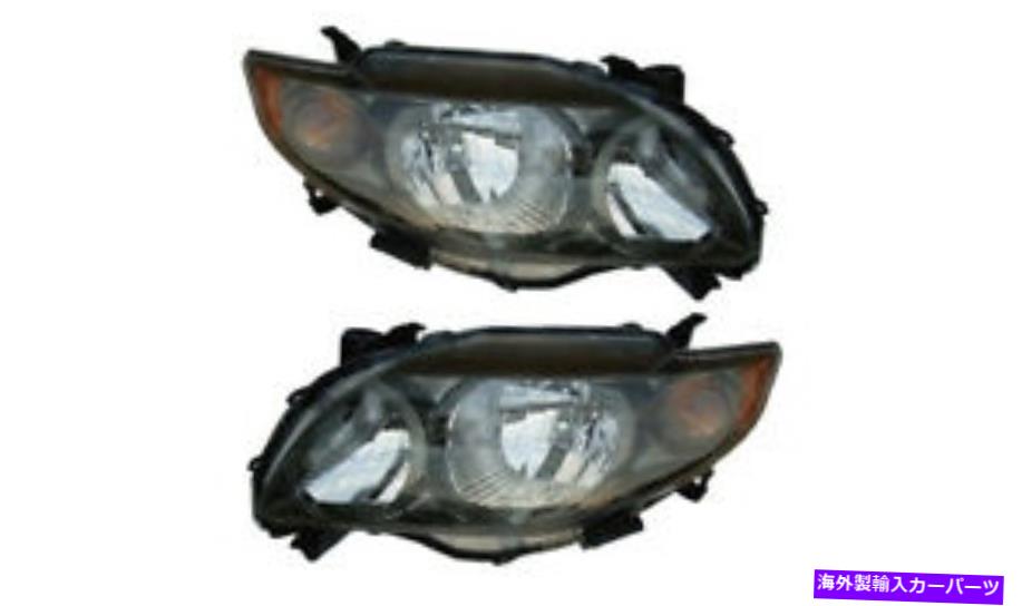 USヘッドライト 09-10トヨタカローラXRSとSモデルヘッドライトセット左右ペア 09-10 Fits Toyota Corolla XRS And S Models Headlight Set Left Right Pair【並行輸入品】