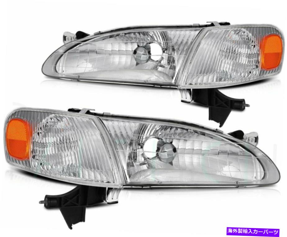 USヘッドライト Toyota Corolla 1998-2000ヘッドライトアセンブリクロームライトLH + RHペア Headlamp For Toyota Corolla 1998-2000 Headlight Assembly Chrome Light LH+RH Pair【並行輸入品】
