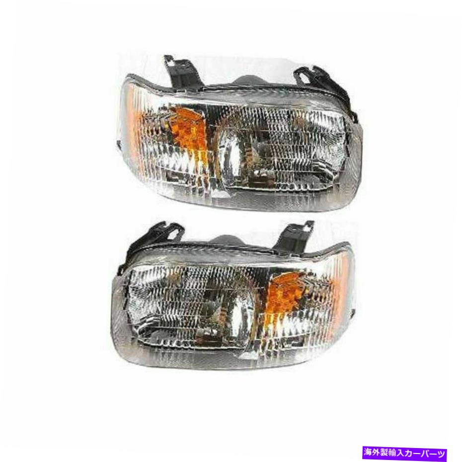 USヘッドライト 新しいヘッドランプアセンブリセット2左右サイドフィット2001-2004フォードエスケープ New Head Lamp Assembly Set of 2 Left & Right Side Fits 2001-2004 Ford Escape【並行輸入品】