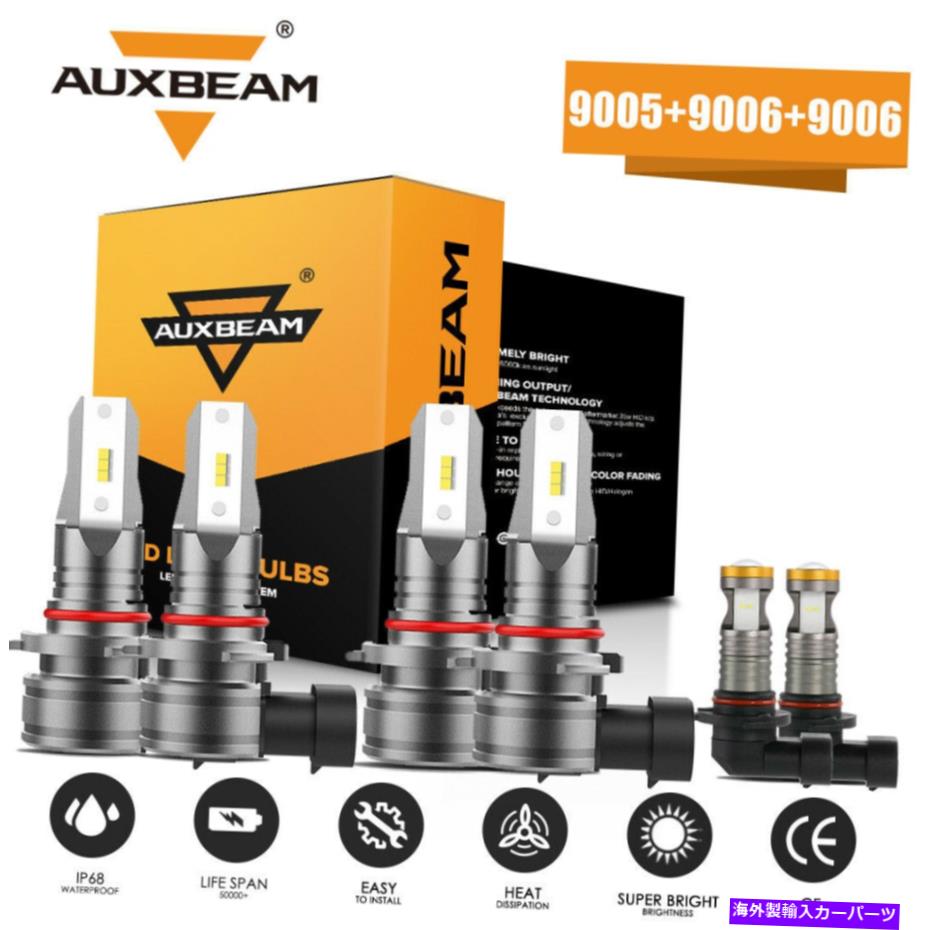 USヘッドライト 6X Auxbeam LEDヘッドライトHI / LOビーム+フォグライト2003年2005年2005トヨタ4Runner 6x AUXBEAM LED Headlight Hi/Lo Beam+Foglights For 2003 2004 2005 Toyota 4Runner【並行輸入品】 35,688円