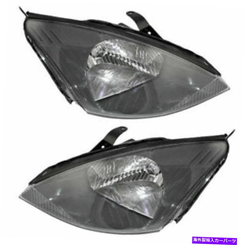 USヘッドライト 2003年2004 FDフォーカス（W / O HID; SVT）ヘッドライト右右ペアセット Fits For 2003 2004 FD Focus (w/o HID;SVT) Headlight Right & Left Pair Set【並行輸入品】
