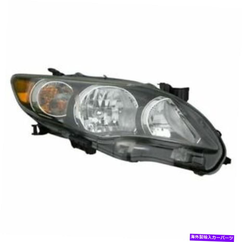 USヘッドライト RH右ヘッドランプS / XRSブラックハウジングアメリカビルドフィット2013年2013トヨタカローラ RH Right Headlamp S/XRS Black Housing USA Built fits 2011 2013 Toyota Corolla【並行輸入品】