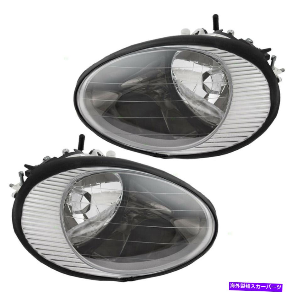 USヘッドライト 1996-1998 Ford Taurus用のヘッドライトヘッドランプレンズW / Chrome Reflector Pair Set Headlights Headlamp Lens w/ Chrome Reflector for 1996-1998 Ford Taurus【並行輸入品】