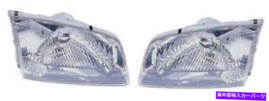 USヘッドライト 新しいヘッドライトヘッドランプペアセットの両方フィット00 - 02マツダ626左右 NEW Headlight Headlamp Pair Set Both Fits 00 - 02 Mazda 626 Left and Right【並行輸入品】
