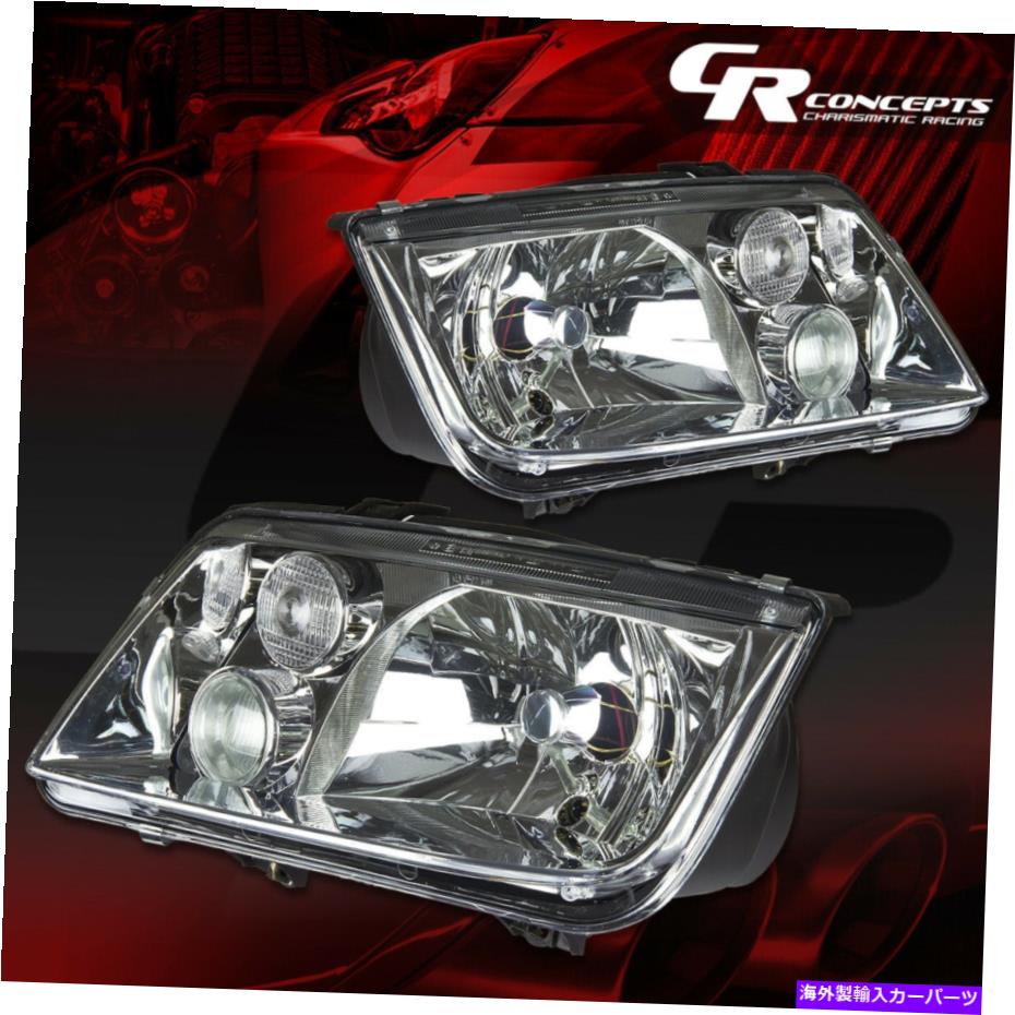 USヘッドライト ペアクロームハウジングの鮮明なレンズのヘッドライトW /フォグランプは1999-2005 VW Jetta MK4 PAIR CHROME HOUSING CLEAR LENS HEADLIGHT W/ FOG LAMPS FOR 1999-2005 VW JETTA MK4【並行輸入品】