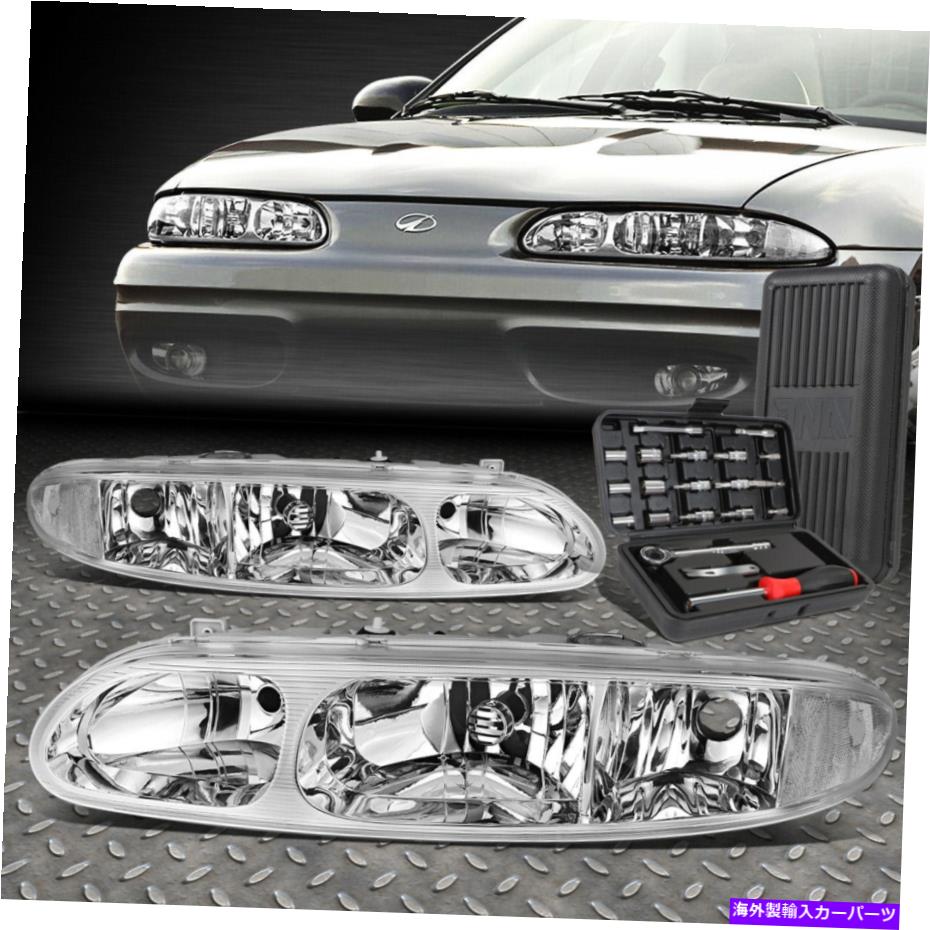 USヘッドライト 99-04 oldsmobile Alero ChromingハウジングクリアコーナーLH + RHヘッドライト+ツールセット FOR 99-04 OLDSMOBILE ALERO CHROME HOUSING CLEAR CORNER LH+RH HEADLIGHT+TOOL SET【並行輸入品】