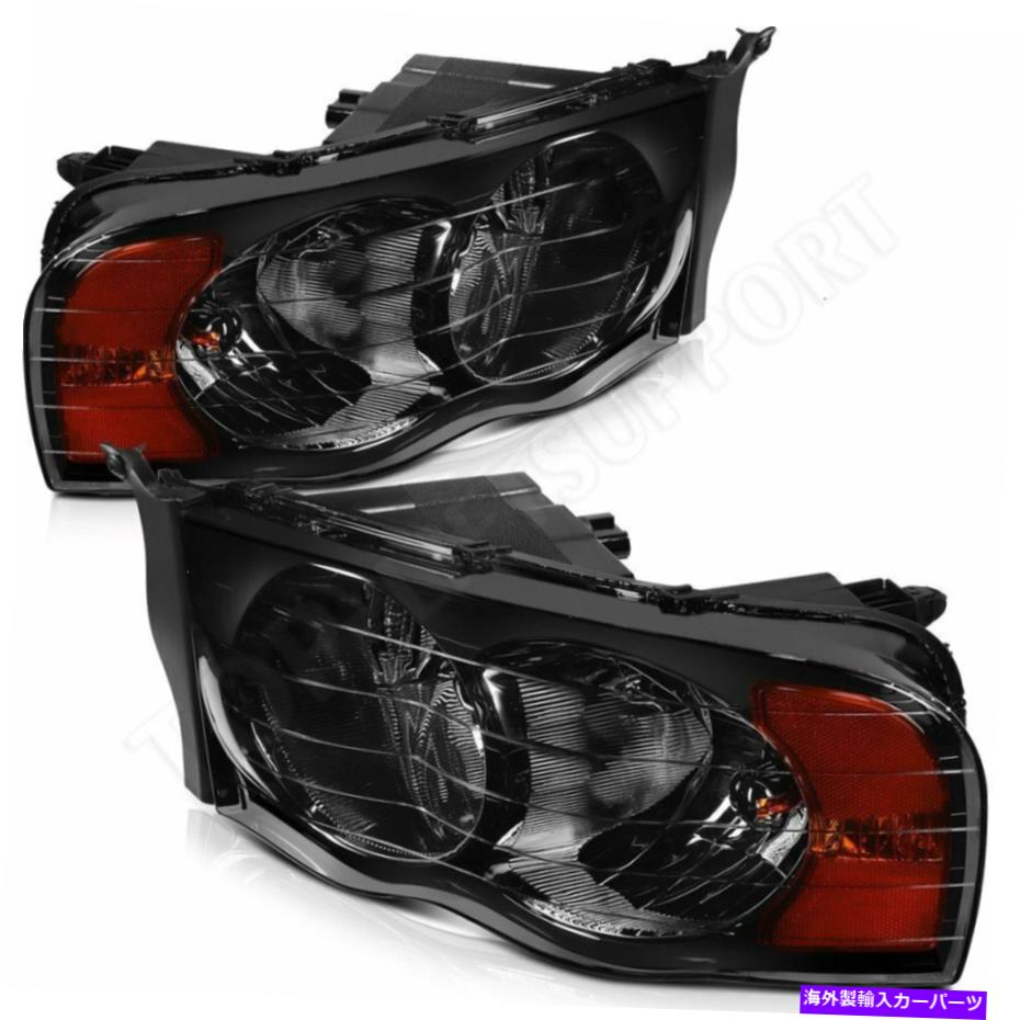USヘッドライト ペアフィットDodge RAM 2002-2005フロントヘッドライトアセンブリ左+右ヘッドランプ Pair Fits Dodge Ram 2002-2005 Front Headlights Assembly Left + Right Headlamp【並行輸入品】
