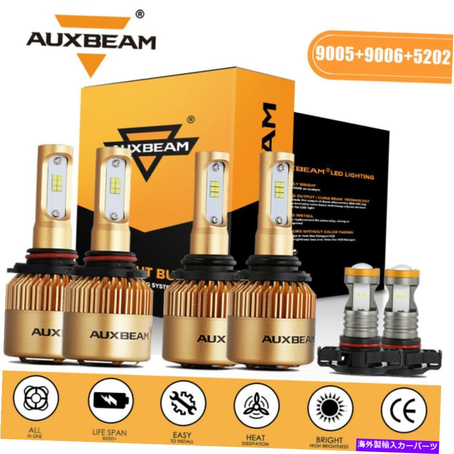 USヘッドライト Auxbeam 9005 9006 LEDのヘッドライトHi / Lo + 5202フォグライト2010-2019 AUXBEAM 9005 9006 LED Headlight Hi/Lo+5202 Fog Light for Dodge Journey 2010-2019【並行輸入品】 35,688円
