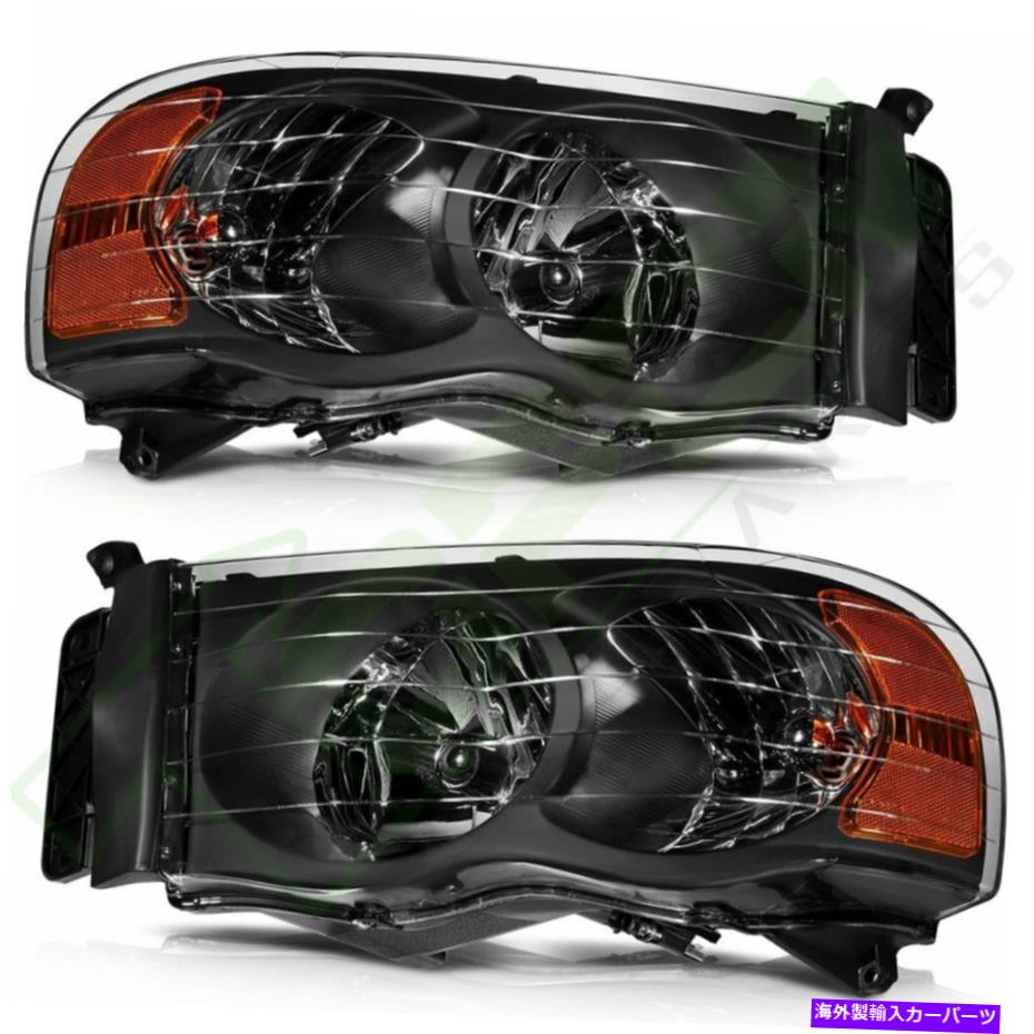 USヘッドライト 2002-2005ドッジラムピックアップフロントライトペアヘッドランプ1ペアセット Headlights For 2002-2005 Dodge Ram Pickup Front Light Pair Headlamp One Pair Set【並行輸入品】