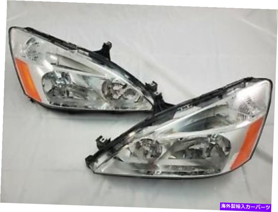 USヘッドライト 1999年2000年ホンダシビッククローム直接交換ヘッドライトセット For 1999 2000 Honda Civic Chrome Direct Replacement Headlight Set NEW【並行輸入品】