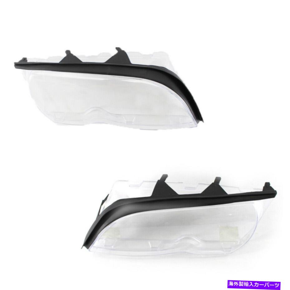 USヘッドライト BMW E46 02-05 3シリーズヘッドライトヘッドランプレンズクリアカバーW /ガスケット4ドア For BMW E46 02-05 3 Series Headlight Headlamp Lens Clear Cover w/ Gaskets 4 Door【並行輸入品】