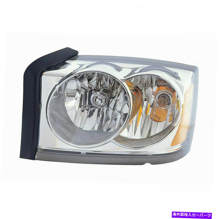 USヘッドライト LH左運転側のヘッドランプW / Chrome Bezel Fits 2006 2007 Dodge Dakota LH Left Driver Side Headlamp W/ Chrome Bezel fits 2006 2007 Dodge Dakota【並行輸入品】