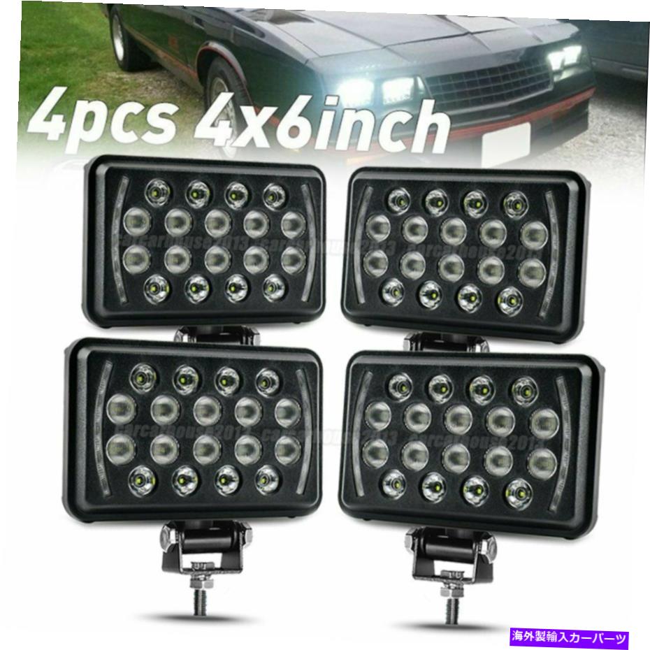 USヘッドライト 4ピース4×6 'インチLEDヘッドライトHI / LOW DRL用Chevy C10 C20 C30 Camaro EI C5500 4pcs 4x6'' inch LED Headlights Hi/Low DRL for Chevy C10 C20 C30 Camaro EI C5500【並行輸入品】