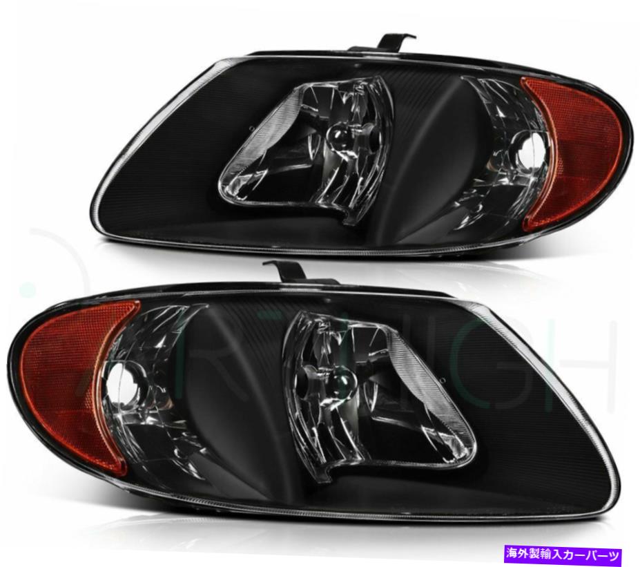 USヘッドライト 2001-2007のためのヘッドライトアセンブリDodgeグランドキャラバンブラックヘッドランプライトペア Headlights Assembly For 2001-2007 Dodge Grand Caravan Black Headlamps Light Pair【並行輸入品】 35,688円