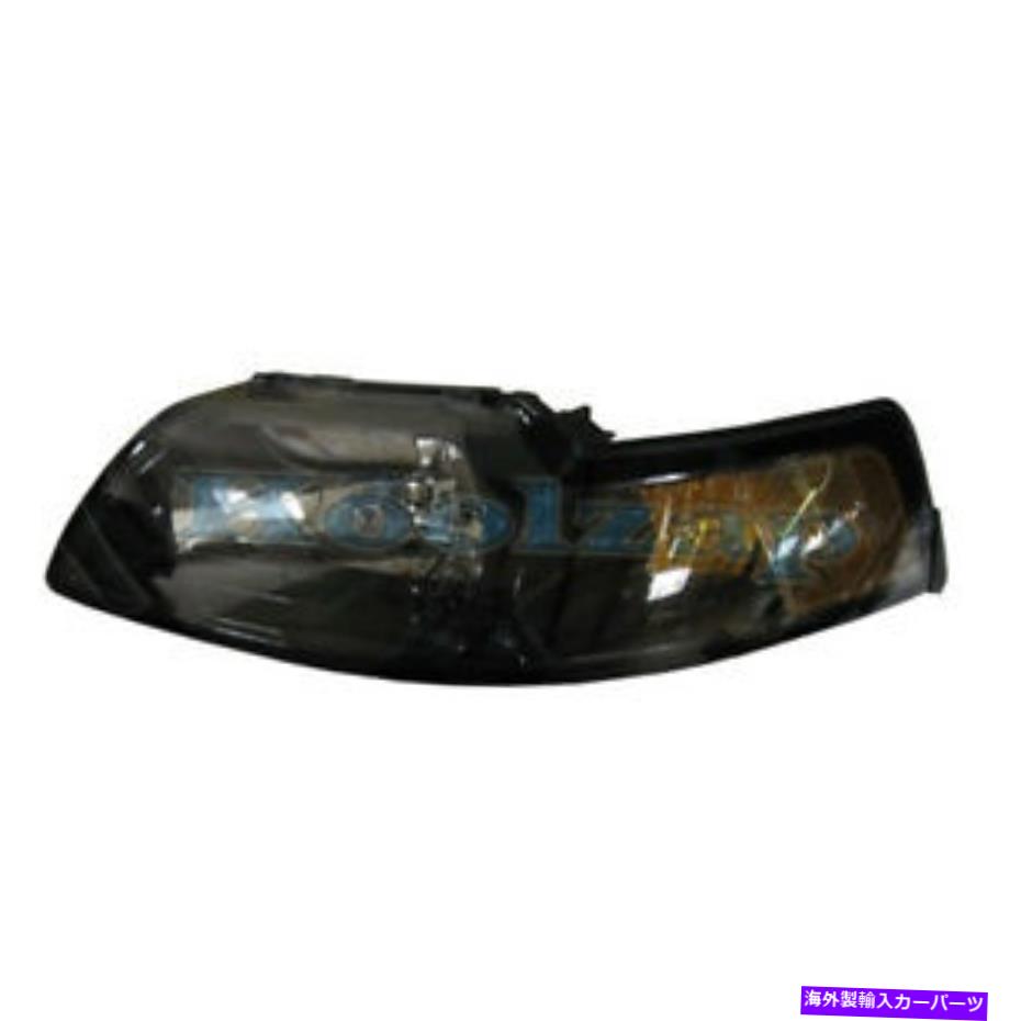 USヘッドライト Capa 99-04マスタングスモークヘッドライトヘッドランプハロゲンヘッドライトランプドライバ側 CAPA 99-04 Mustang Smoked Headlight Headlamp Halogen Head Light Lamp Driver Side【並行輸入品】