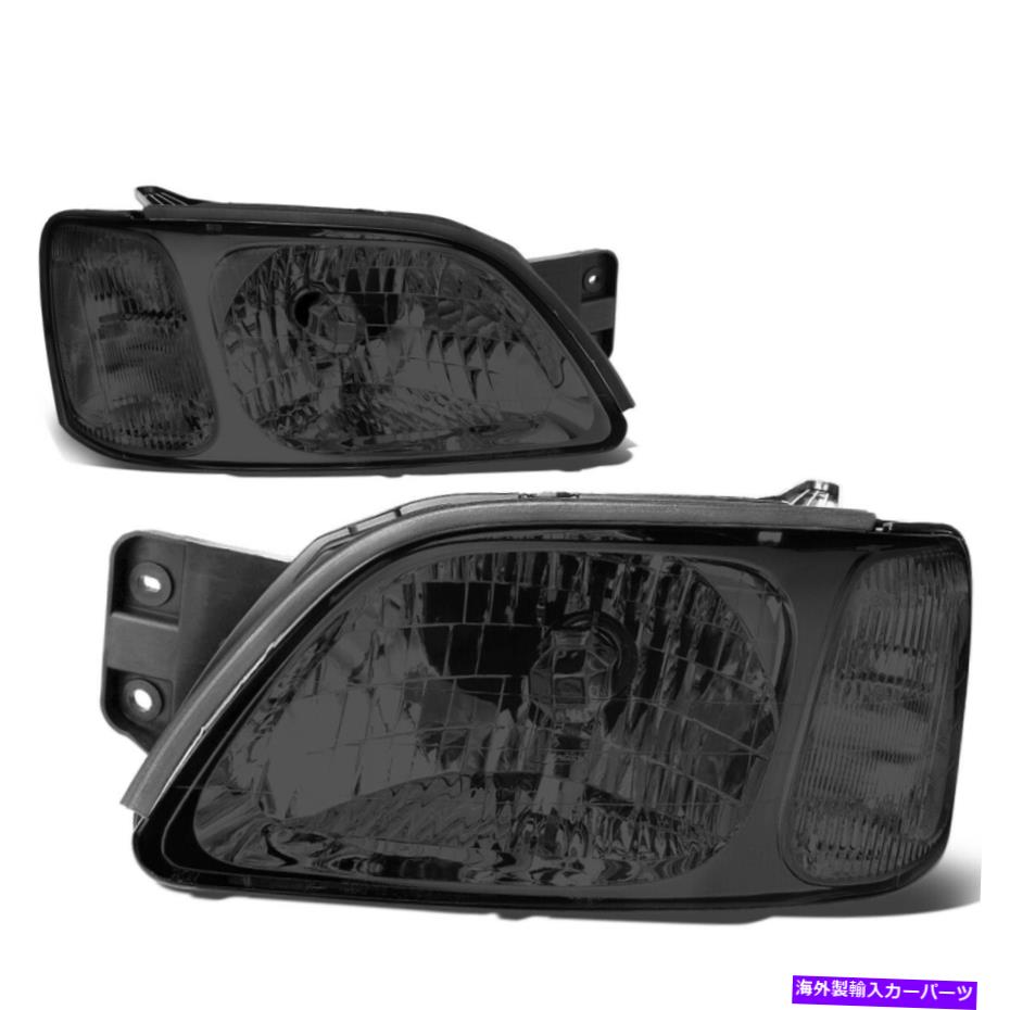 USヘッドライト 2000-2004スバルレガシーLブライトンスモークハウジングクリアコーナーヘッドライトランプ For 2000-2004 Subaru Legacy L Brighton Smoke Housing Clear Corner Headlight Lamp【並行輸入品】