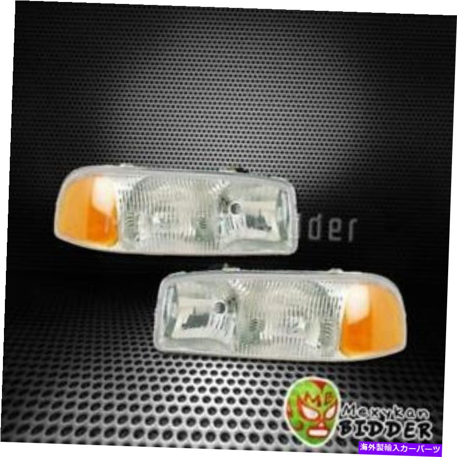 USヘッドライト フィット1999-2007 GMC Sierra 1500 2500 / 2001-2007 3500交換ヘッドライトL + R Fits 1999-2007 GMC Sierra 1500 2500 / 2001-2007 3500 Replacement Headlights L+R【並行輸入品】