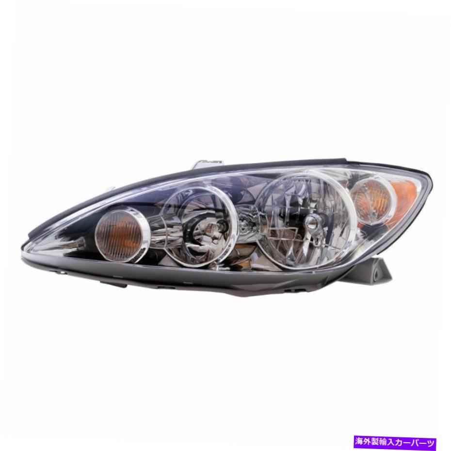 USヘッドライト トヨタカムリーアメリカ05-06ド??ライバーハロゲンクロームトリムヘッドライトアセンブリ For Toyota Camry USA 05-06 Drivers Halogen Chrome Trim Headlight Assembly【並行輸入品】