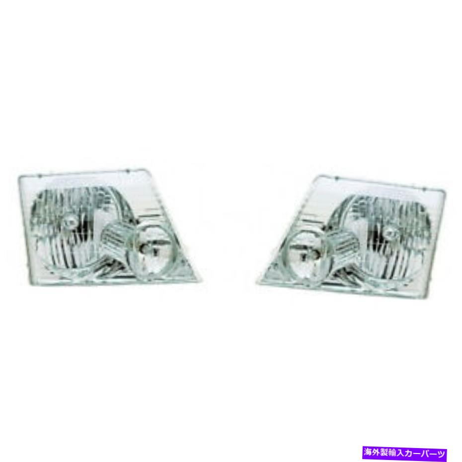 USヘッドライト 2002-2005 Ford ExplorerペアヘッドライトドライバとRH-BULBSを含む。 Fits 2002-2005 Ford Explorer Pair Head Lights Driver and RH-Bulbs Incl.【並行輸入品】
