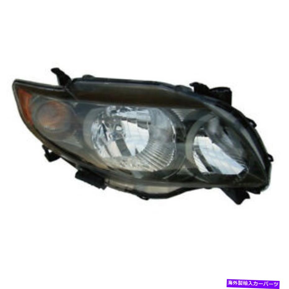 USヘッドライト 09-10 Corolla S XRSヘッドライトヘッドランプブラックヘッドライト旅客ドット CAPA For 09-10 Corolla S XRS Headlight Headlamp Black Head Light Passenger DOT【並行輸入品】