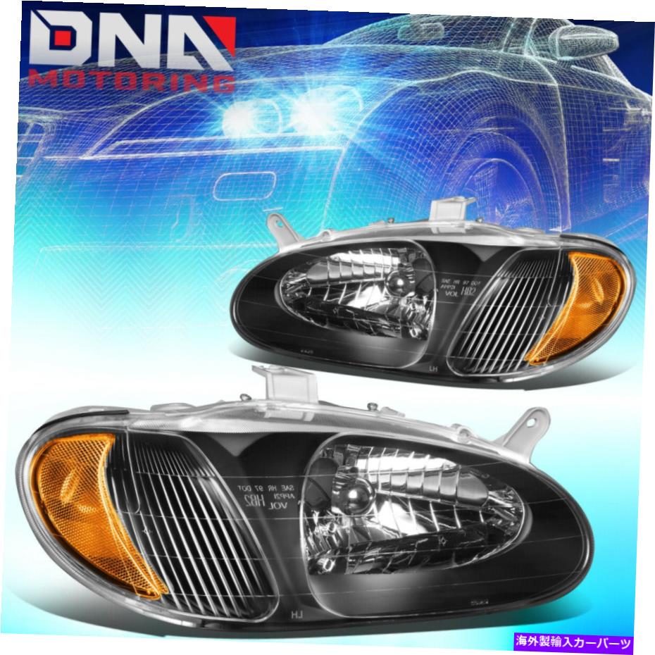 USヘッドライト 1998年から2001年のKia Sephia Black Hobing琥珀色のバンパードライビングヘッドライト/ランプ FOR 1998-2001 KIA SEPHIA BLACK HOUSING AMBER SIDE BUMPER DRIVING HEADLIGHT/LAMPS【並行輸入品】