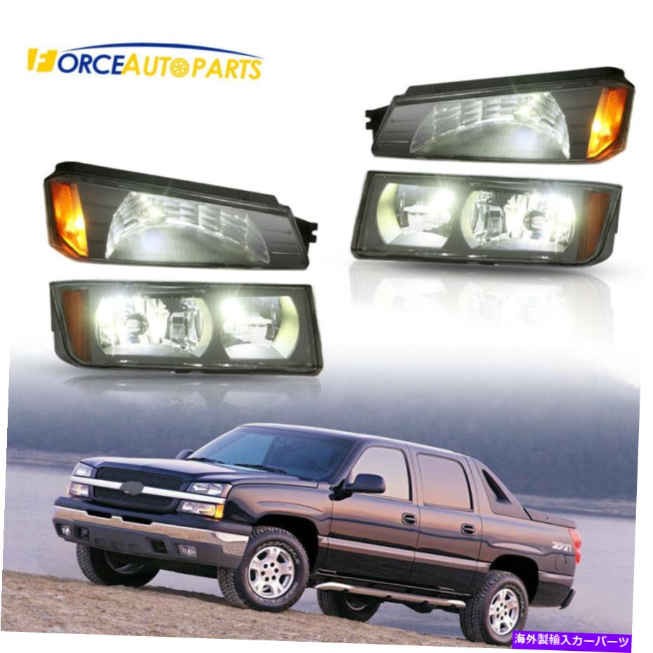 USヘッドライト ヘッドライトW / Polycarbonateレンズ用シボレー雪崩02-06ヘッドランプアセンブリ Headlights w/ polycarbonate Lens for Chevy Avalanche 02-06 Headlamp Assembly【並行輸入品】