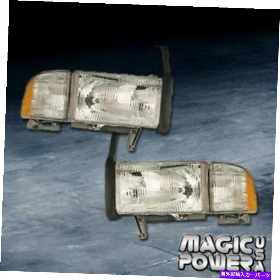 USヘッドライト 電球＆ソケット付き1994年から2002年のDodge Ramトラックのための新しい左右のヘッドライト NEW Left & Right Headlights For 1994-2002 Dodge Ram Truck with Bulbs & Socket【並行輸入品】