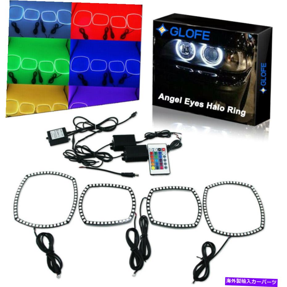 USヘッドライト 4PC 2011-14 Dodge ChargerマルチカラーヘッドライトRGB LED Halo Ring Angelの目 4pc For 2011-14 Dodge Charger Multi-Color Headlight RGB LED Halo Ring Angel Eyes【並行輸入品】