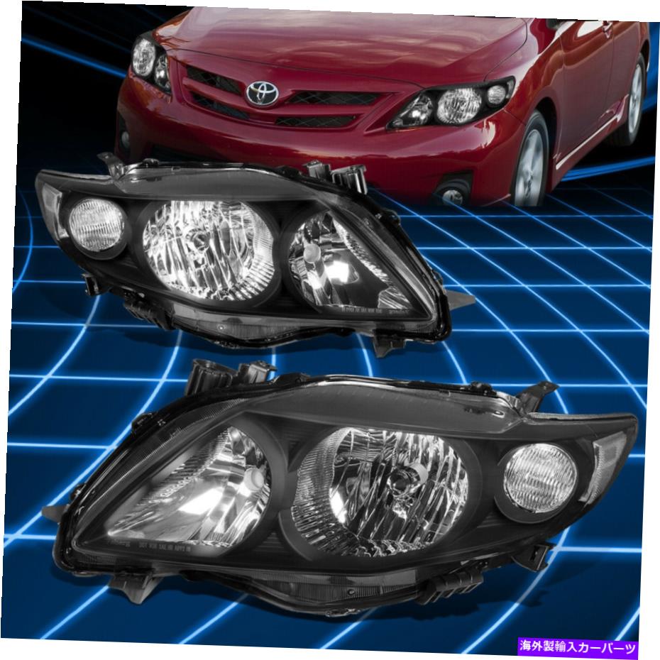 USヘッドライト 09-10トヨタカローラブラックヘッドライトクリアコーナー信号ランプの交換 For 09-10 Toyota Corolla Black Headlights Clear Corner Signal Lamps Replacement【並行輸入品】 35,688円