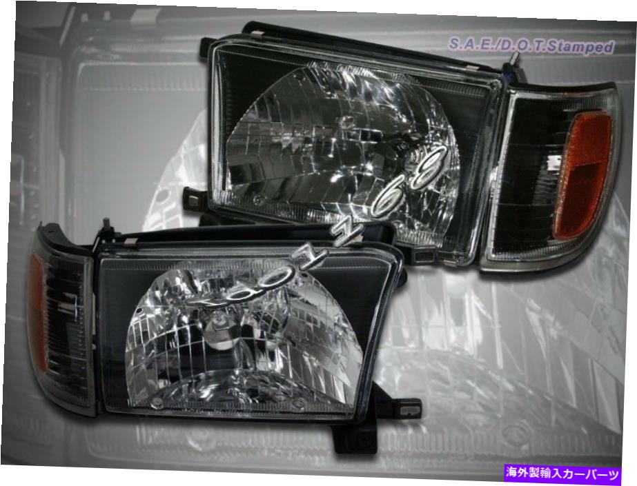 USヘッドライト 1996年1997 1998トヨタ4ランナーヘッドライト+コーナー 1996 1997 1998 TOYOTA 4 RUNNER HEADLIGHTS+CORNER【並行輸入品】