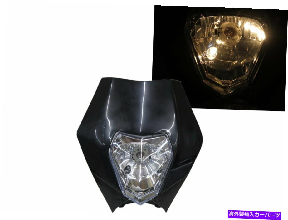 USヘッドライト オートバイヘッドライトクローム/ブラック Motorcycles Headlight Chrome/Black for Universal【並行輸入品】