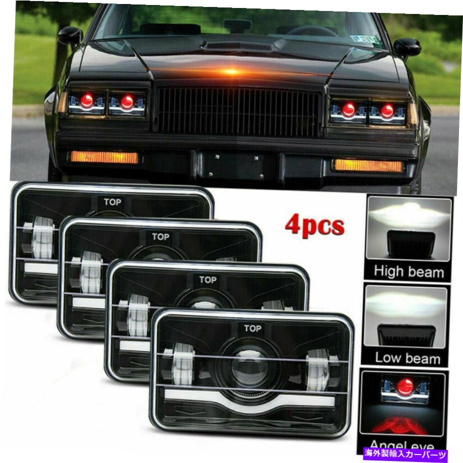 USヘッドライト シボレーピックアップ用4×6 '' LEDヘッドライトHI / LO DRLビームC10 C20 K10 K20 R10 R20 4x6'' LED Headlight Hi/Lo DRL Beam For Chevrolet Pickup C10 C20 K10 K20 R10 R20【並行輸入品】