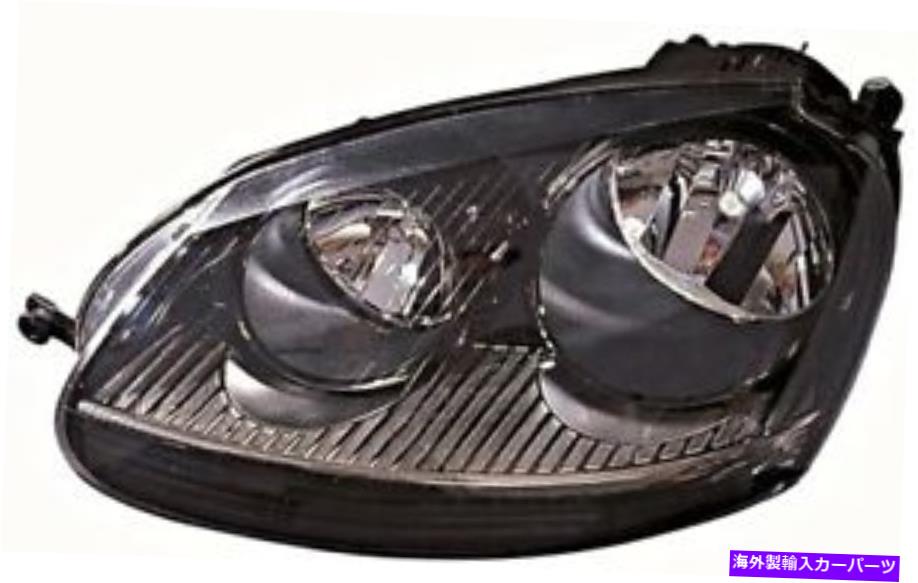 USヘッドライト VWゴルフMK5 2003-2007ブラックエレクトリックヘッドライトフロントランプ左LH VW Golf MK5 2003-2007 Black Electric Headlight Front Lamp LEFT LH【並行輸入品】