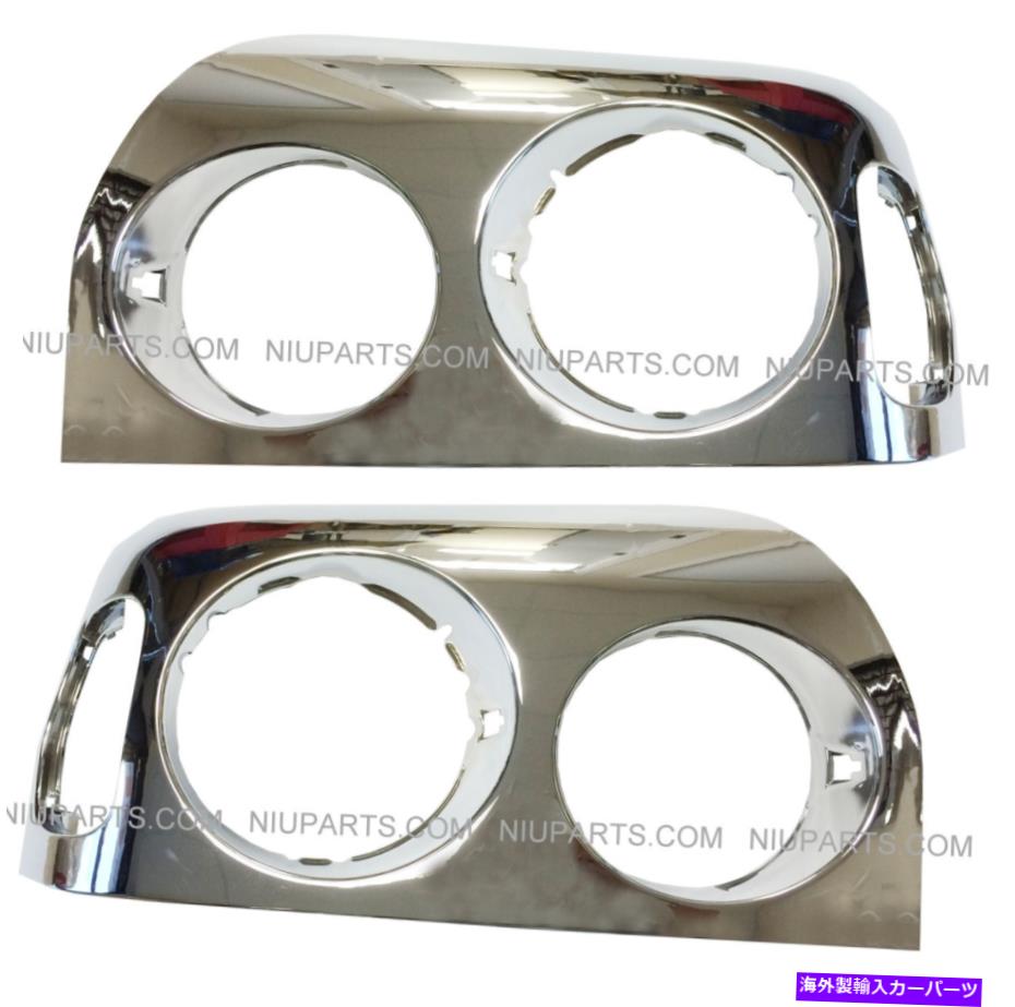 USヘッドライト FreightLiner Centuryトラックヘッドライトベゼルクロム96-04 - ドライバー＆旅客サイド Freightliner Century Truck Headlight Bezel Chrom 96-04 - Driver & Passenger Side【並行輸入品】
