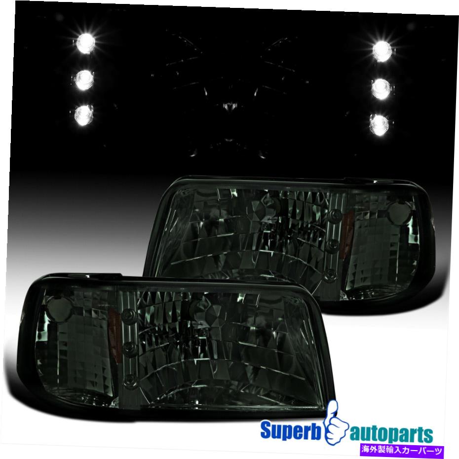 USヘッドライト 1993年 - 1997年フォードレンジャー2IN1スタイルヘッドライトコーナー信号ランプ For 1993-1997 Ford Ranger 2in1 Style Headlights Corner Signal Lamps【並行輸入品】