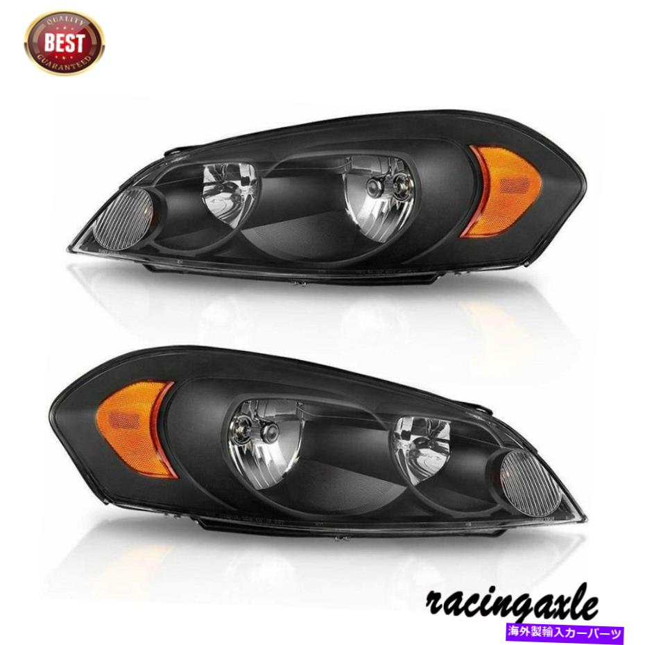USヘッドライト 06-13のヘッドライトのためのヘッドライト/ 06-07 Chevy Monte Carlo Blackの防水 Headlights For 06-13 Chevy Impala/06-07 Chevy Monte Carlo Black waterproof【並行輸入品】