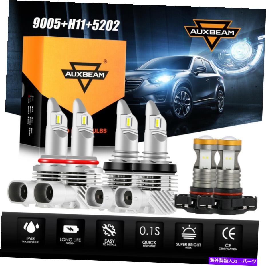 USヘッドライト Chevy Silverado 1500 2500 HD 2007-2015 LEDヘッドライト+霧電球キットAuxBeam For Chevy Silverado 1500 2500 HD 2007-2015 LED Headlights + Fog Bulb Kit AUXBEAM【並行輸入品】