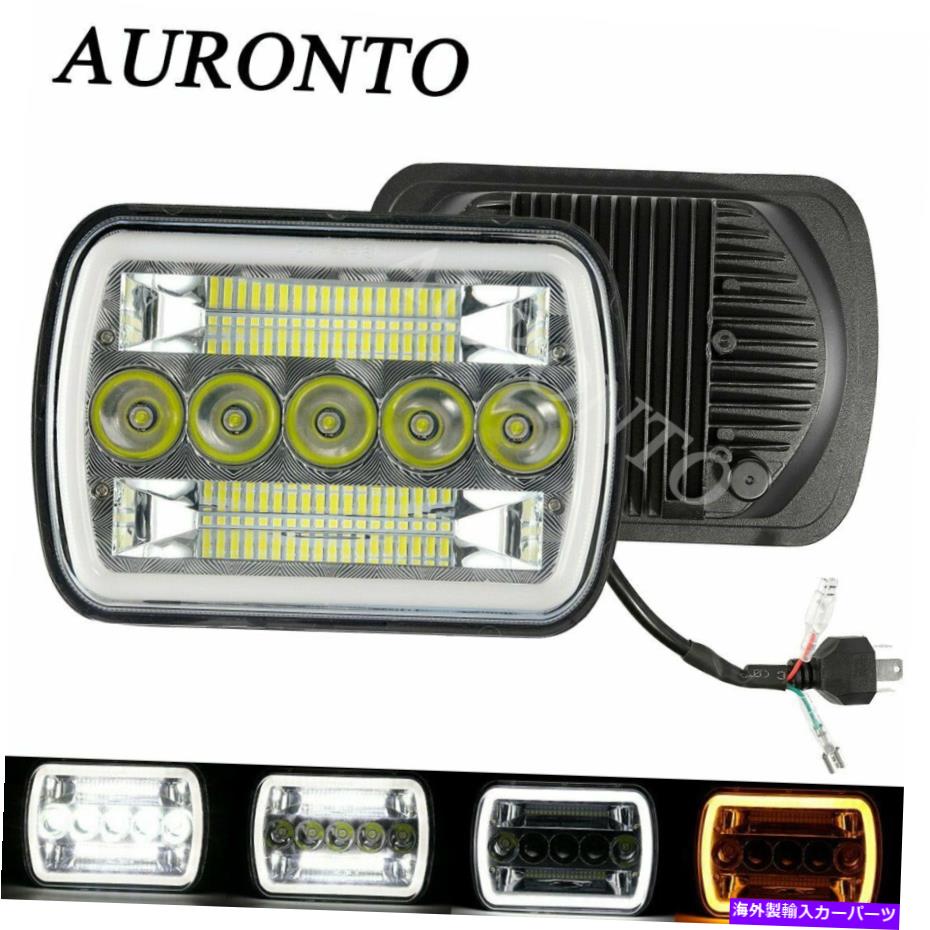 USヘッドライト 豊田日産井豊州ピックアップトラックのためのAuronto 5x7 7x6 LEDヘッドライトDRL Hi-Lo Auronto 5X7 7x6 LED Headlight DRL Hi-Lo For Toyota Nissan Isuzu Pickup Truck【並行輸入品】