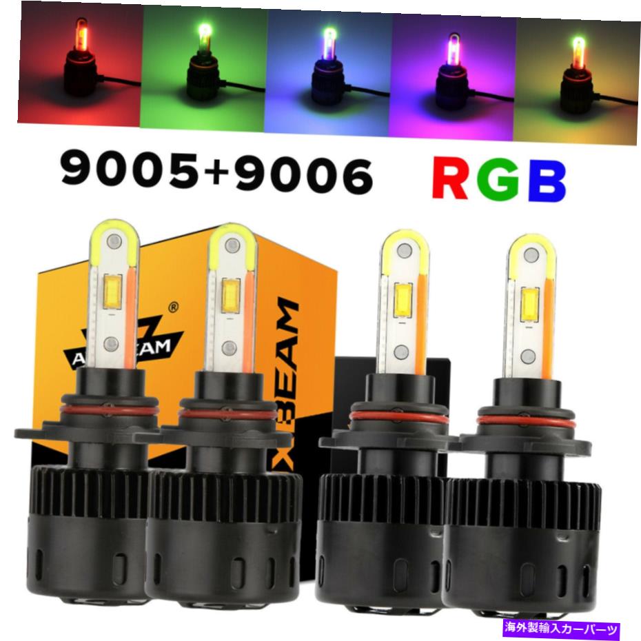 USヘッドライト Auxbeam RGB LEDヘッドライト電球9005 9006のためのHonda Civic 2004-2013高い低ビーム AUXBEAM RGB LED Headlight Bulb 9005 9006 for Honda Civic 2004-2013 High Low Beam【並行輸入品】