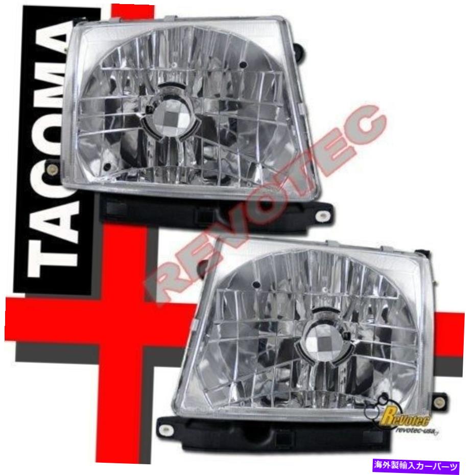 USヘッドライト 97-00トヨタタコマ用クリスタルクリアクロムヘッドライトランプ1ペア Crystal Clear Chrome Headlights Lamps 1 Pair For 97-00 Toyota Tacoma【並行輸入品】