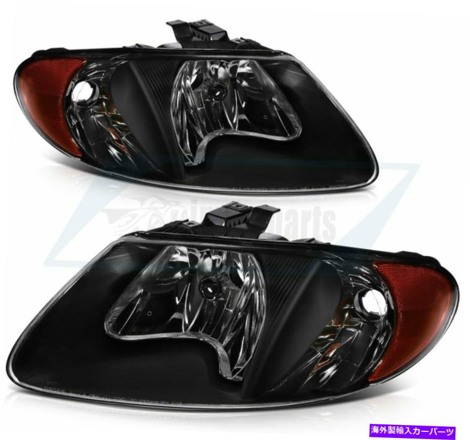 USヘッドライト 2001-2007 Dodge Caravan Chryslerの交換ヘッドライトコーナーペアヘッドランプ For 2001-2007 Dodge Caravan Chrysler Replacement Headlights Corner Pair Headlamp【並行輸入品】