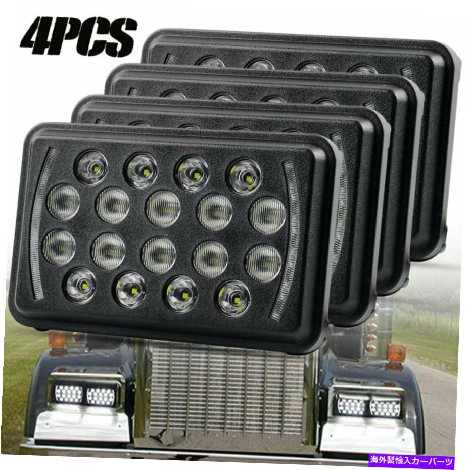 USヘッドライト 4ピース4×6インチヘッドライトはKenworth T800 T600の霧運転LEDの作業灯を駆動 4pcs 4X6 inch Headlights For Kenworth T800 T600 Fog Driving LED Work Lights【並行輸入品】