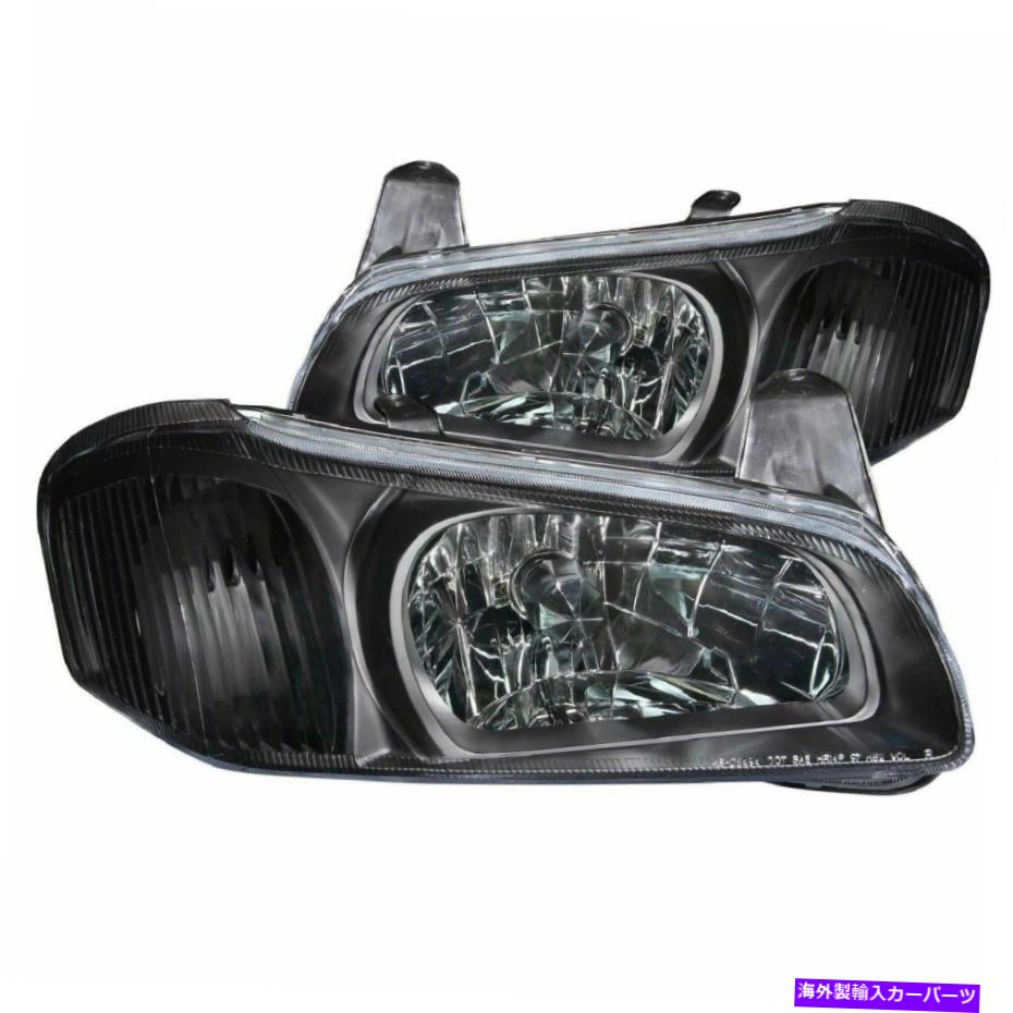 USヘッドライト Anzo 121110ブラッククリアレンズハロゲン電球結晶ヘッドライト00-0マキシマ Anzo 121110 Black Clear Lens Halogen Bulb Crystal Headlights for 00-0 Maxima【並行輸入品】