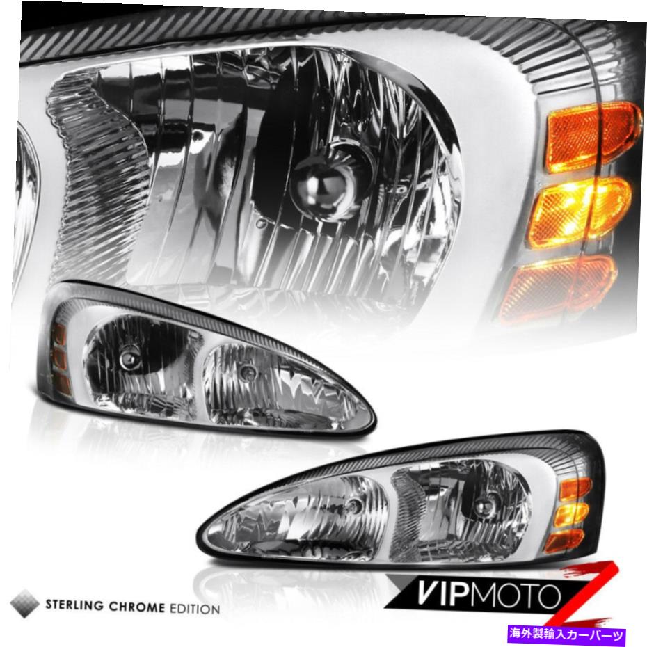 USヘッドライト Pontiac Grand Prix Chromeフロントヘッドライトヘッドランプ 2004-2005-2006-2007-2008 Pontiac Grand Prix Chrome Front Headlights Headlamps【並行輸入品】