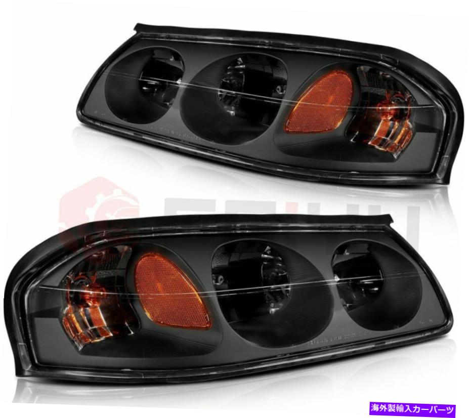 USヘッドライト 00-05シボリーインパラヘッドライトアセンブリブラックヘッドランプフロントドライバー+旅客 For 00-05 Chevy Impala Headlights Assembly Black Headlamp Front Driver+Passenger【並行輸入品】
