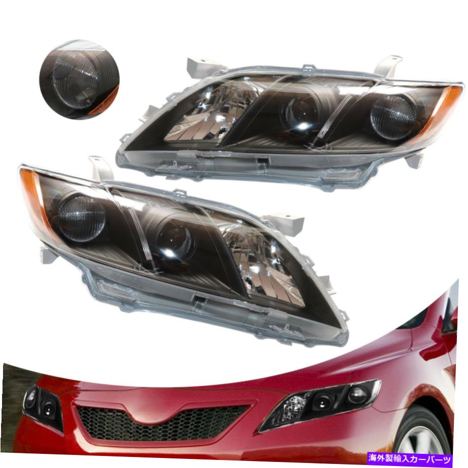 USヘッドライト Black ProjectorヘッドライトHeadlamp LH + RHは2007-2009トヨタカムリ8113033652 Black Projector Headlights Headlamp LH+RH for 2007-2009 Toyota Camry 8113033652【並行輸入品】