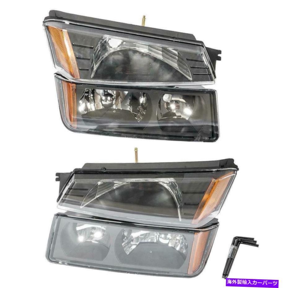 USヘッドライト クリアファクトリーヘッドライト+駐車場ライトフィット02-06 Chevy Avalanche 1500 Clear Factory Headlight+Parking Light fit 02-06 Chevy Avalanche 1500【並行輸入品】
