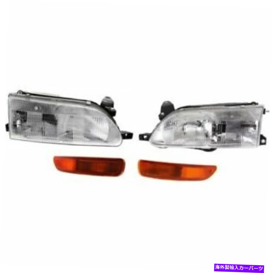 USヘッドライト 1993 1994 1994 1996 1996 1997右左 1993 1994 1995 1996 1997 FOR TY COROLLA HEADLIGHT & SIGNAL LAMP RIGHT LEFT【並行輸入品】