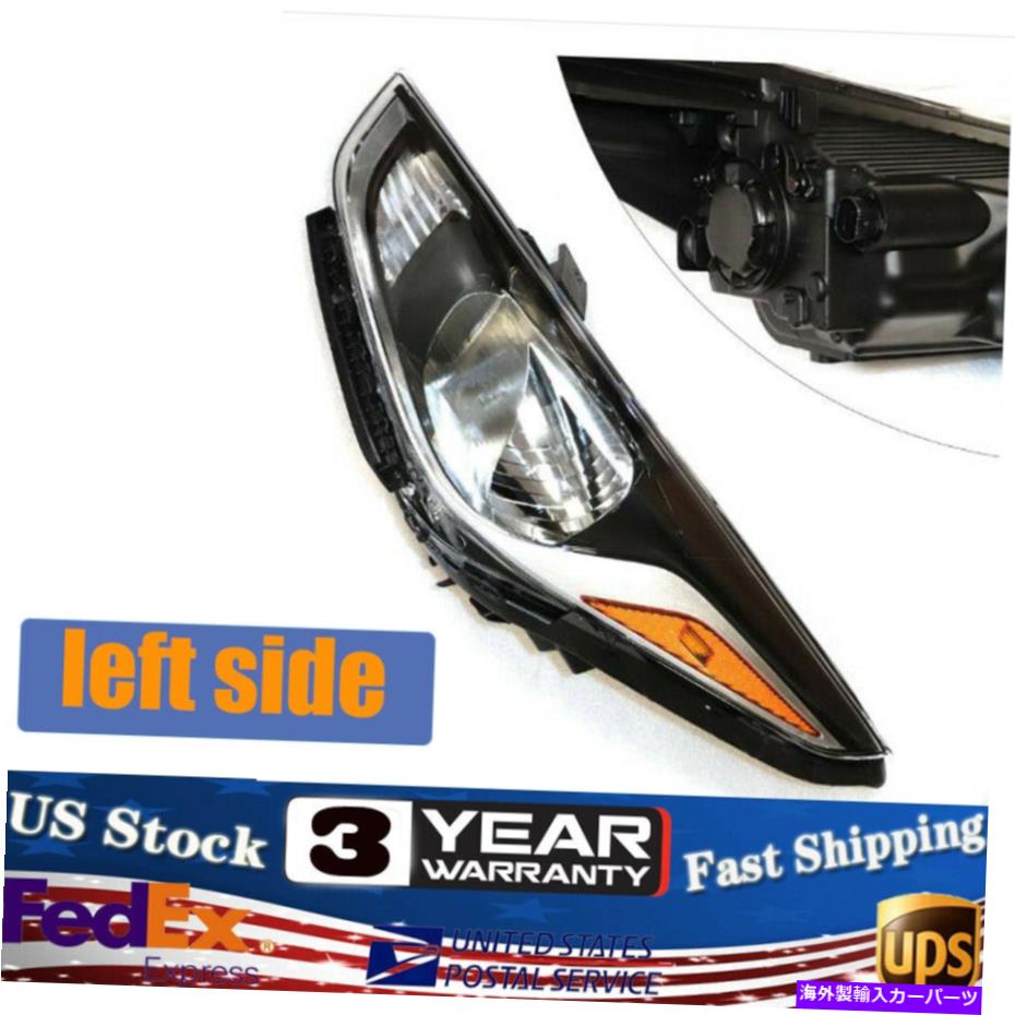 USヘッドライト 2018-2020 Hyundai Chromeハウジングのためのドライバーのサイド（LH）ヘッドランプフィット Driver 's Side (LH) Headlamp Fit For 2018-2020 Hyundai Accent Chrome Housing【並行輸入品】